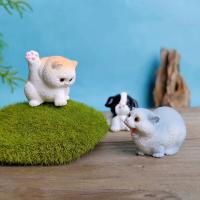 Set De 6 Figuras De Gatos Y Perros Adorables En Resina Para Decoración De Jardín Fae Tirado Miniatura Para Bonsái Y Microlandscape - details 4