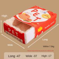 Cama Para Gato Y Perro Rectangular Caja De Seguridad Universal Para Todas Las Estaciones Cubierta De Peluche Confort Para Mascotas - details 1