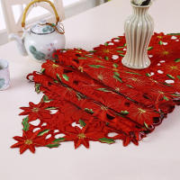 Decoración De Mesa Neutra Para Navidad Tela De Mesa De Lujo Con Encaje De Nogal 70x15 Pulgadas Impermeable Estilo Encaje Estampado Rayado - details 17