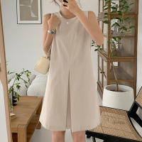 Vestido De Encaje ZANZEA Para Mujer Verano 2024 Sin Mangas Cuello Redondo Largo Pierna Vestido Casual Suelto Con Bolsillos - details 4