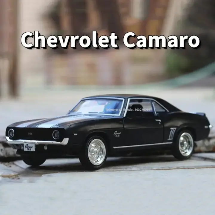 Coche De Acción Chevrolet Camaro De Aleación 1/36 Para Niños Con Cuerpo De Metal Y Neumáticos De Goma Vehículo Estático Con Función De Retroceso Para Colección - 1