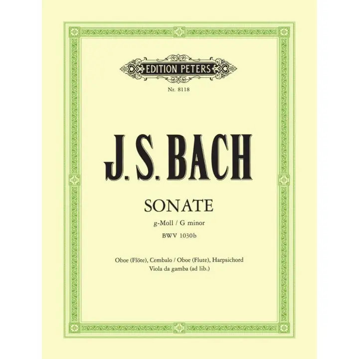 Bach, Johann S./ Meylan, Raymond. Sonate G moll BWV 1030b - 1