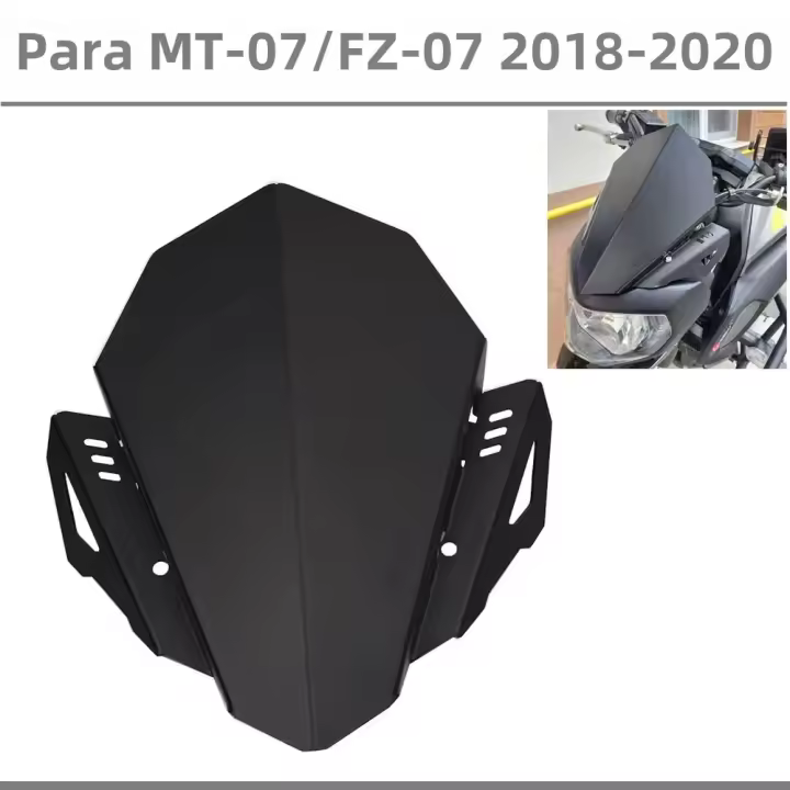 Parabrisas De Motocicleta Protector De Viento Delantero Para YAMAHA MT07 FZ07 Aluminio 2018 2019 2020 Accesorio De Motocicleta - 1