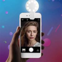 Mini Luz De Autoconexión Portátil Con Clip Para Selfies LED Recargable Por USB Fuente De Luz Para Móvil Material ABS Y Cristal - details 1
