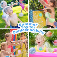 Bolas De Agua Reutilizables Para Niños Y Adultos Juegos De Verano Para La Piscina Playa Baño Juguetes De Bomba De Agua 1-48 Piezas - details 6