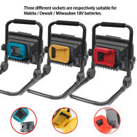 Spotlight LED Sin Cable Para Exteriores Herramienta De Emergencia Y Pesca Compatible Con Baterías Makita/Dewalt/Milwaukee 18V USB - details 1
