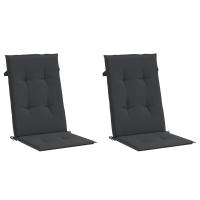 vidaXL Cojines de silla de respaldo alto 2 uds tela 120 x 50 x 3 cm Color Antracita,  Negro,  Azul real y mas Cojín Decorativo de Asiento Cojines de muebles de salon - details 5
