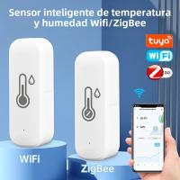 Sensor De Temperatura Y Humedad Inteligente Tuya Zigbee/Wifi Batería Poderada Termostato APP Seguridad Inteligente Compatible Con Google Home - details 0