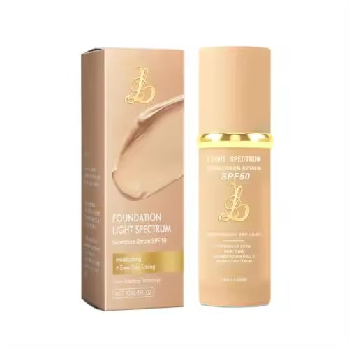 Base de maquillaje 4 en 1 de Biological Match: espectro claro/medio, color de piel madura modificado, protección solar FPS 50+ Correctores a prueba de agua (claro, espectro) - 1
