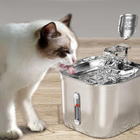 Fuente De Agua Para Gatos Con Sensor De Movimiento Y Filtro Dispensador Transparente De Acero Inoxidable Para Mascotas Pequeñas 2L - details 15