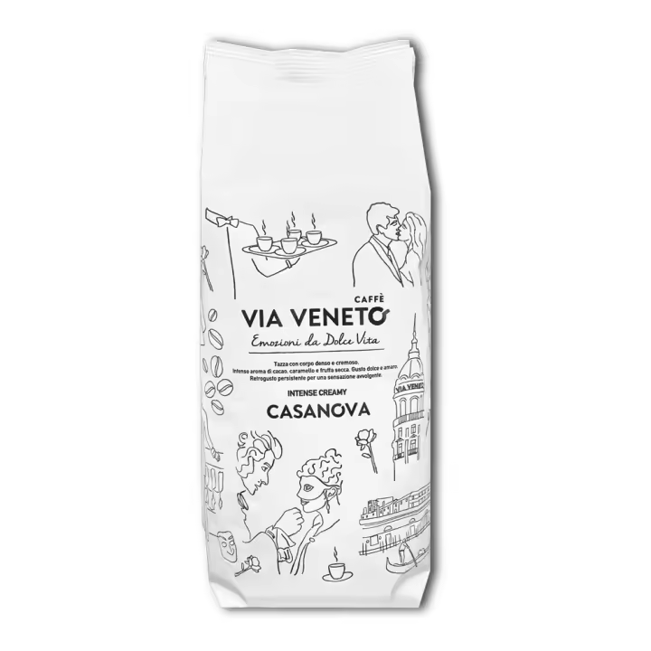 Los granos de café Via Veneto mezcla Casanova 500 gr - 1
