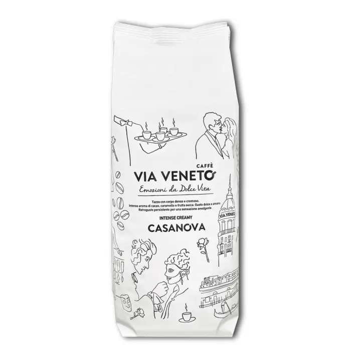 Los granos de café Via Veneto mezcla Casanova 500 gr - 1
