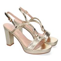 PuntoSalao Sandalias doradas de tacón para fiesta mujer WXL811 - details 0