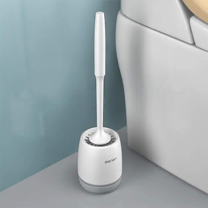BIT Escobillas de Baño de Silicona, Escobilla de Silicona con Secado Rápido, Gris, WC - 1