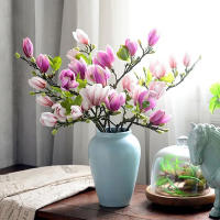 Artificial Magnolia Flower Touch Real Orquidea Para Decoración De Casamiento Fiesta En Casa Centro De Mesa De Comedor Flores Falsas - details 5