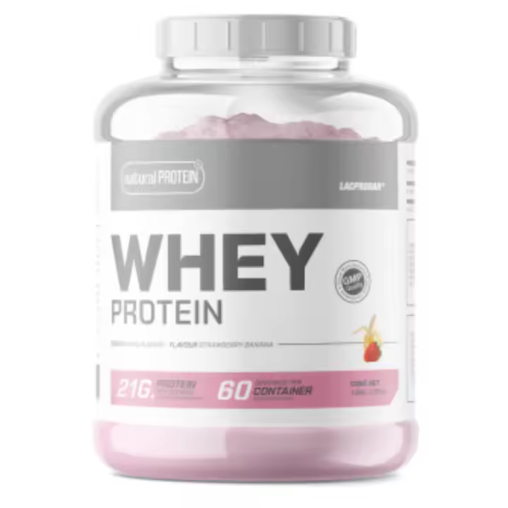 WHEY Proteína Lacprodan 1800g - Natural Protein  MUSCLECULT│Aumentar Masa Muscular - 1