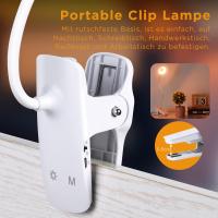 Lámpara De Escritorio Portátil Recargable Luz De Lectura Protección Ocular LED USB Lámpara De Mesa Con Clip Y Control Táctil - details 3