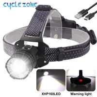 Linterna Frontal LED XHP160 Potente Con Zoom Recargable 3 Modos De Iluminación Para Camping Pesca Senderismo Caza - details 0