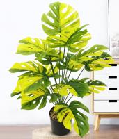 Bonsái Simulado De Hoja Grande Ornamento De Maceta Planta Artificial Hyphosis Para Decoración De Oficina Y Hogar Estilo Tortuga - details 3