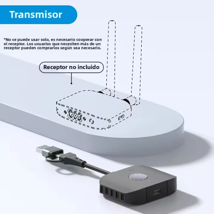 Hagibis Kit De Transmisor Y Receptor Inalámbrico HDMI Compatible Con Tipo-C USB Extensor De Cable Para TV Proyector Display HD - 1