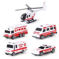 Juego De 5 Juguetes De Vehículos Para Niños Coche Helicóptero Avión Camión De Bomberos Taxi Modelo De Cosplay Regalo De Navidad - details 4
