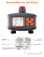 Temporizador De Agua RainSeer 2-Way IP65 Impermeable Con Pantalla LCD Controlador Automático De Sistema De Riego Para Jardín - details 2