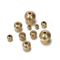 50pcs Bolas Redondas De Latón Originales 3mm 4mm 5mm 6mm 8mm Para Complementos De Joyería DIY Colgantes Y Pulseras - details 7