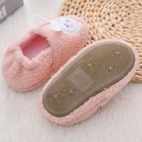 Zapatillas De Invierno Para Niñas Con Cabeza De Conejo Y Cola De Caracol Lástima De Plush Suela De Goma Antideslizante Zapatos Para El Hogar De Niñas - details 5