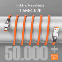Cable USB Tipo C Super Rápido 120W 6A Para Carga Rápida 1M Compatible Con iPhone 15 pro Max Huawei Samsung Xiaomi Cable De Datos - details 7