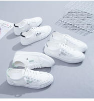Zapatillas De Mujer Moda Nueva Verano Otoño Casual Blancas Transpirables Planas Color Sólido Mesh Zapatos Jóvenes Talla True - details 1