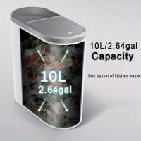 Bandeja De Basura Ecológica De Plástico Silenciosa Y Espaciosa Para Baño Y Cocina Con Tapa Caja De Almacenamiento Creativa Para El Hogar - details 9