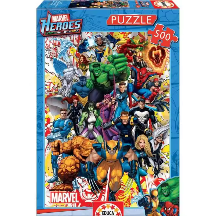 Educa Puzzle 500 Piezas Héroes Marvel Tamaño 34x48 Cm - 1