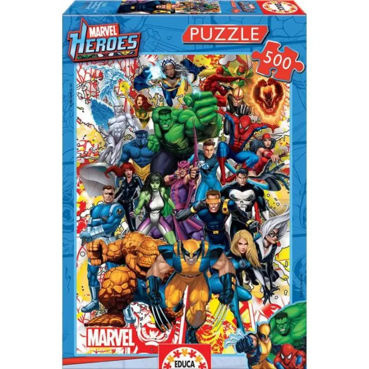 Educa Puzzle 500 Piezas Héroes Marvel Tamaño 34x48 Cm - 1