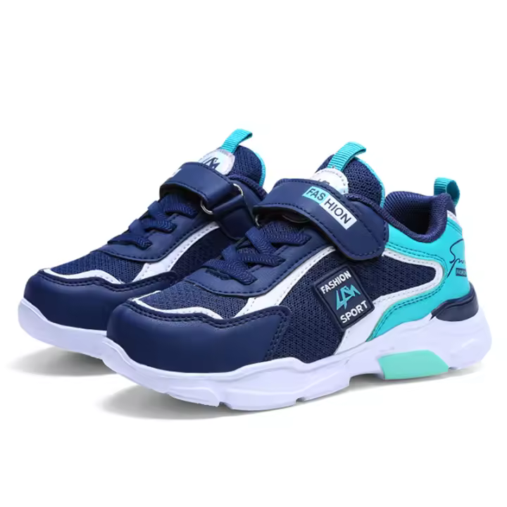 Zapatos Deportivos Para Niños Fashion Transpirable Suela De EVA Ligera Y Cómoda Zapatillas Casual Mesh Tamaño Para Eades 7-13 - 1