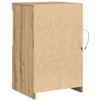 Consola vidaXL con luces LED Roble Artisan 41x37x67 cm - details 4