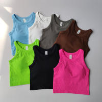 Ropa Deportiva Para Mujer Top De Yoga Fitness Absorbedor De Choque Con Sujetador Integrado Secado Rápido Transpirable Vestir Como Chaleco Deportivo Exterior - details 0