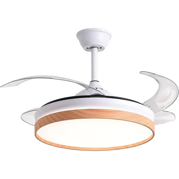 BEL AIR HOME - Ventilador de Techo COSMOS con Aspas Desplegables, Motor DC y Luz LED 36W para un Ambiente Fresco y Silencioso - 1