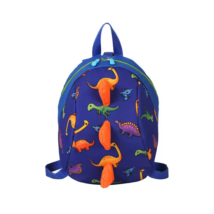 Mochila de dinosaurio para niños y niñas, mochila antipérdida con correa de seguridad de dibujos animados con riendas - 1