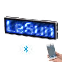 Pantalla LED Recargable Bluetooth Digital Para Badges Insignia DIY Con Mensaje De Desplazamiento Mini Pantalla De Nombre LED Programable - details 1