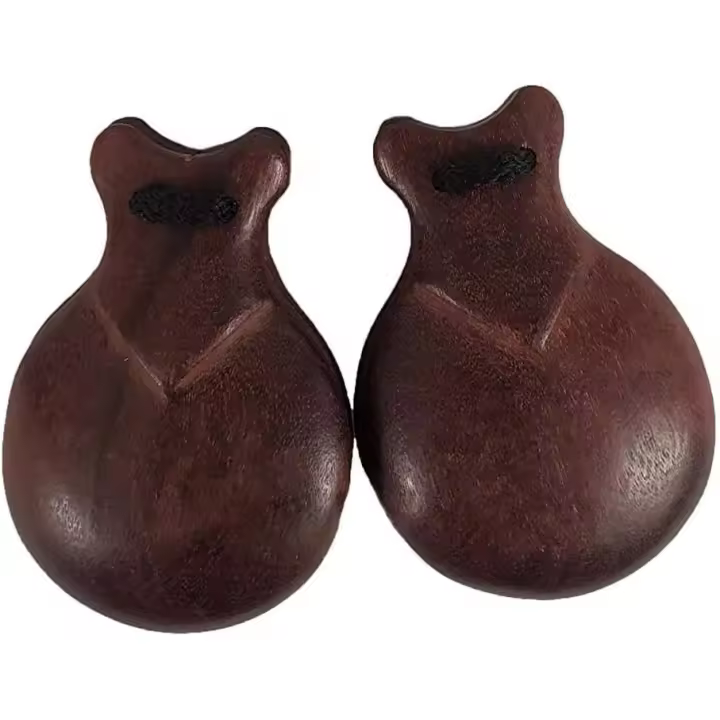Castañuela madera standard nogal nº6, la castañuela perfecta para bailes folclóricos, material muy resistente y acabador perfecto, alta sonoridad - 1
