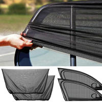 1Par De Cortinas De Sol Para Ventanas Del Coche Malla Transpirable Cubierta De Visera Estilo De Adorno Interior Automotriz - details 0
