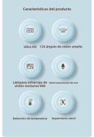 Cámara De Seguridad Para Bebé Con Visión Nocturna Infrarroja Y Control Remoto Graffiti APP WiFi Monitoreo De Temperatura Y Sonido Cámara Inteligente Para El Hogar - details 1