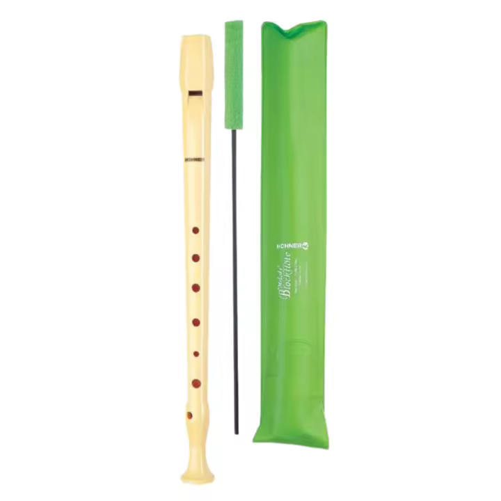 Flauta Dulce HOHNER Melody 9508 - Soprano Do, Irrompible, Limpieza Fácil, Funda Verde Incluida - 1