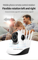 Cámara de vigilancia IP WiFi con visión nocturna, notificaciones en tiempo real, compatible con tarjeta SD, detección y seguimiento de movimiento (blanca) - details 0