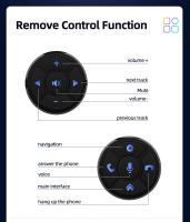 Junsun Tech Botón universal inalámbrico de control en el volante para Autoradio Android, controlador de 10 funciones clave con luz LED - details 6