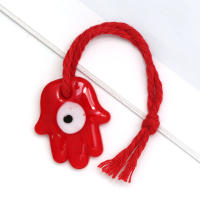 Lucky Eye Glass Drop Aceite Turco Mal De Ojo Colgante De Corazón De Mano De Fatima Para Puerta De Cuerda Tejida Joyería Para Hombres Y Mujeres Llavero De Moda - details 11