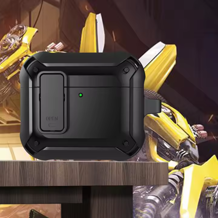 Nueva Funda Para AirPods 4 Generación TPU Militar Antigolpes Protectora Con Cierre Seguro Funda Rígida PC Para AirPods 4 - 1