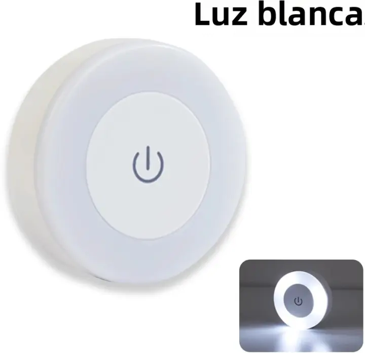 Lámpara De Noche Magnética Mini Para Dormitorio Y Baño Con Ajuste De Temperatura En Tres Colores Fácil Instalación LED Recargable - 1