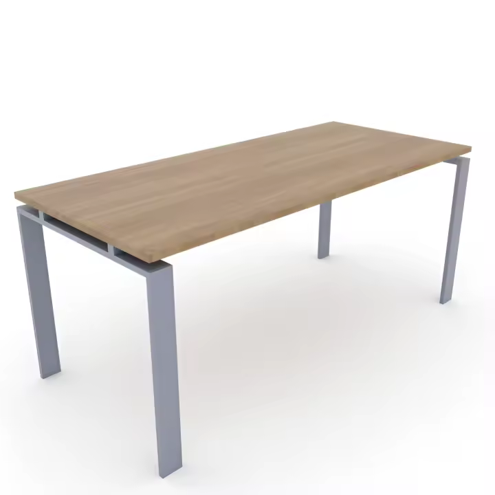 OFICIT Mesa olmo estructura CLASSIC gris plata, ideal para Hogar, Estudio, Trabajo, Despacho, Oficina. - 1