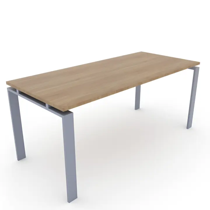 OFICIT Mesa olmo estructura CLASSIC gris plata, ideal para Hogar, Estudio, Trabajo, Despacho, Oficina. - 1